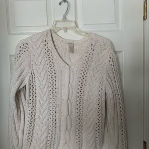 J jill hand knit sweater with tank top